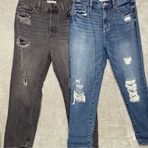 Set of 2 Ripped Jeans Size 28 PacSun Vintage Icon & Forever 21 Straight Leg